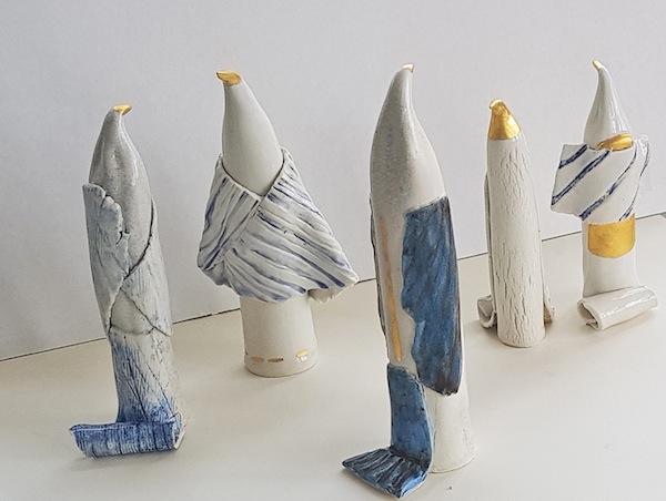 Jillian Porteous |Indigo | Totem Birds | Ceramic | McAtamney Gallery and Design Store | Geraldine NZ